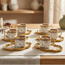 Coffee Cup and Saucer Set - 12 Pcs